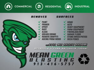 Logo-Design von Yassine Voinchet für Mean Green Blasting | Design: #18291569