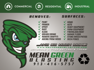 Logo-Design von Yassine Voinchet für Mean Green Blasting | Design: #18291776