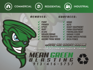 Logo-Design von Yassine Voinchet für Mean Green Blasting | Design: #18291947