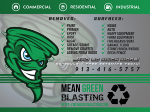 Logo-Design von Yassine Voinchet für Mean Green Blasting | Design: #18301284