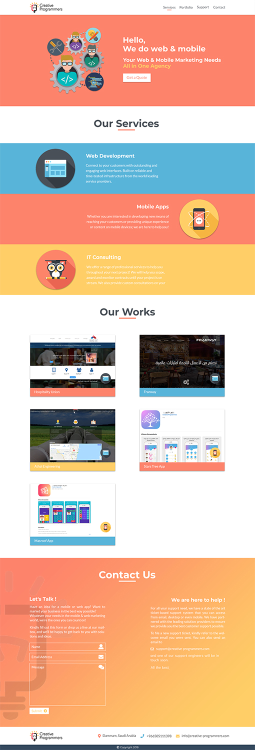 Diseño Web por Niel Kenneth para Creative Programmers | Diseño #18299829