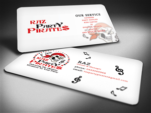 Raz Party Pirates | Business Card Design by FutureDesigne