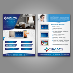 Flyer Design by Schöpfer for Security Installation Maintenance Monitoring Services | Design: #18294741