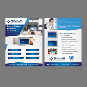 Flyer Design by Schöpfer for Security Installation Maintenance Monitoring Services | Design: #18304486