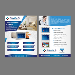 Flyer Design by Schöpfer for Security Installation Maintenance Monitoring Services | Design: #18305075