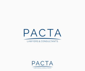 Pacta (main) Lawyers & Consultants (secondary) | Logo Design by B8