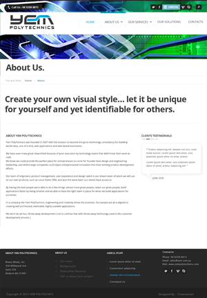 WordPress-Design von Roy für Yem PolyTechnics | Design: #2859050