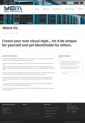 WordPress-Design von Roy für Yem PolyTechnics | Design: #2859054