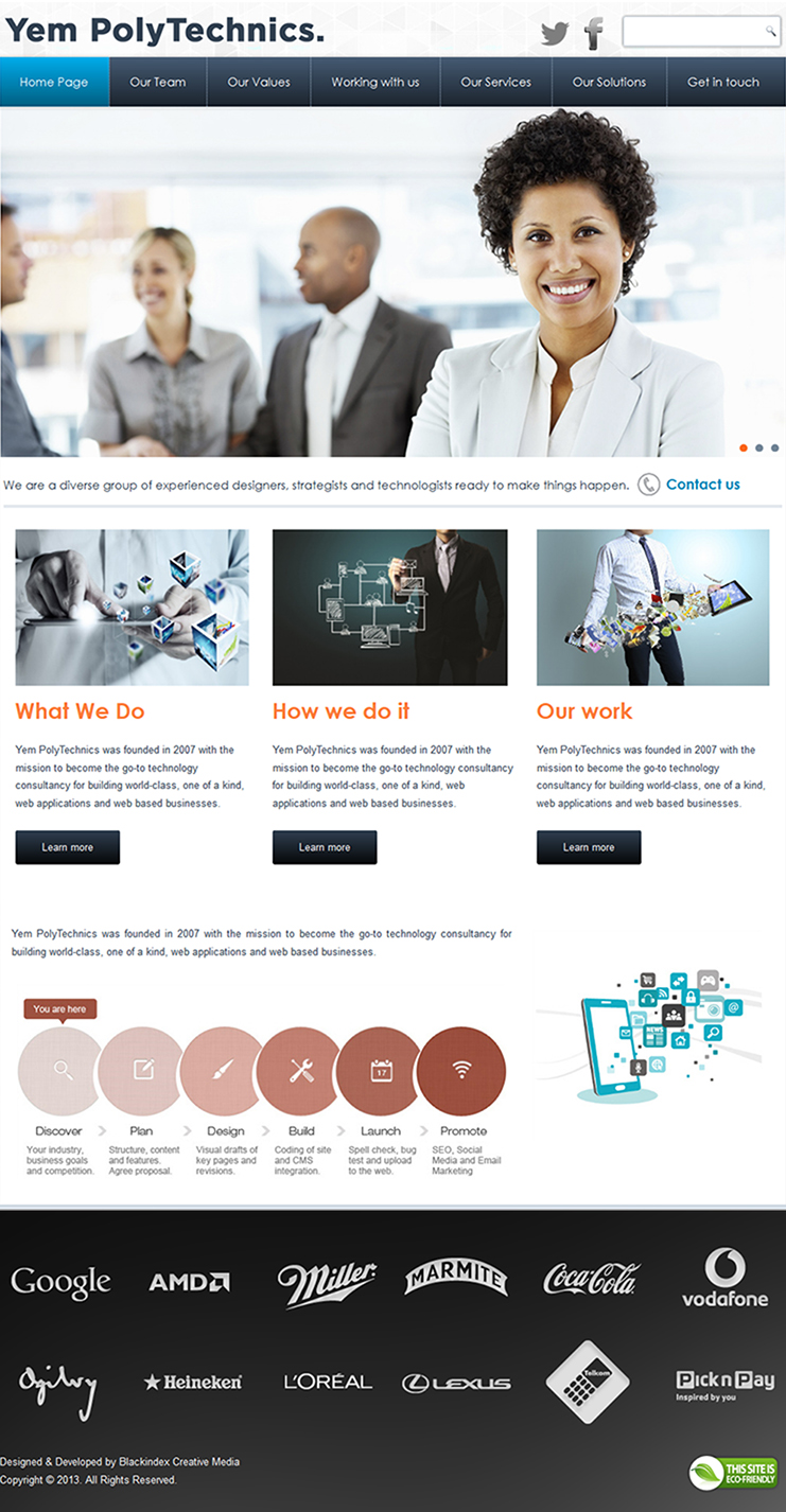 Wordpress Design by Blackindex Creative Agency for Yem PolyTechnics | Design #2858453