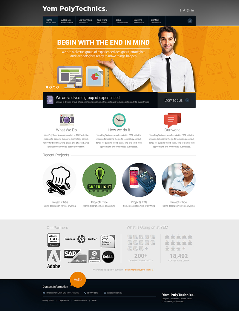 Wordpress Design by Blackindex Creative Agency for Yem PolyTechnics | Design #2859583