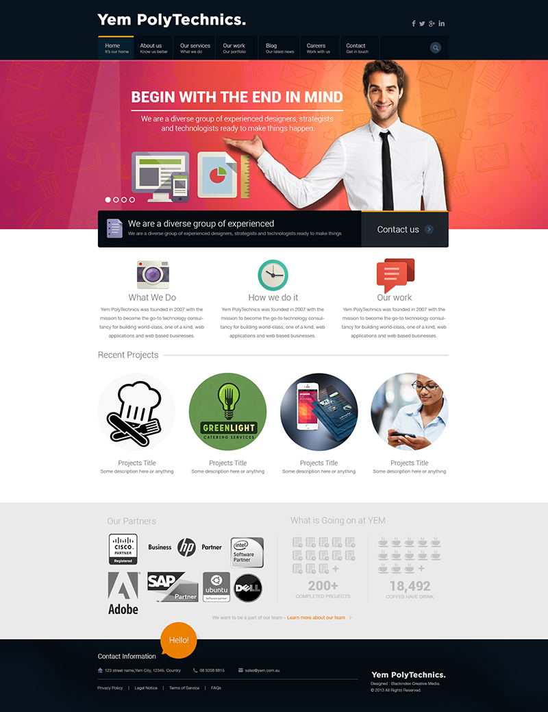 Wordpress Design by Blackindex Creative Agency for Yem PolyTechnics | Design #2859585