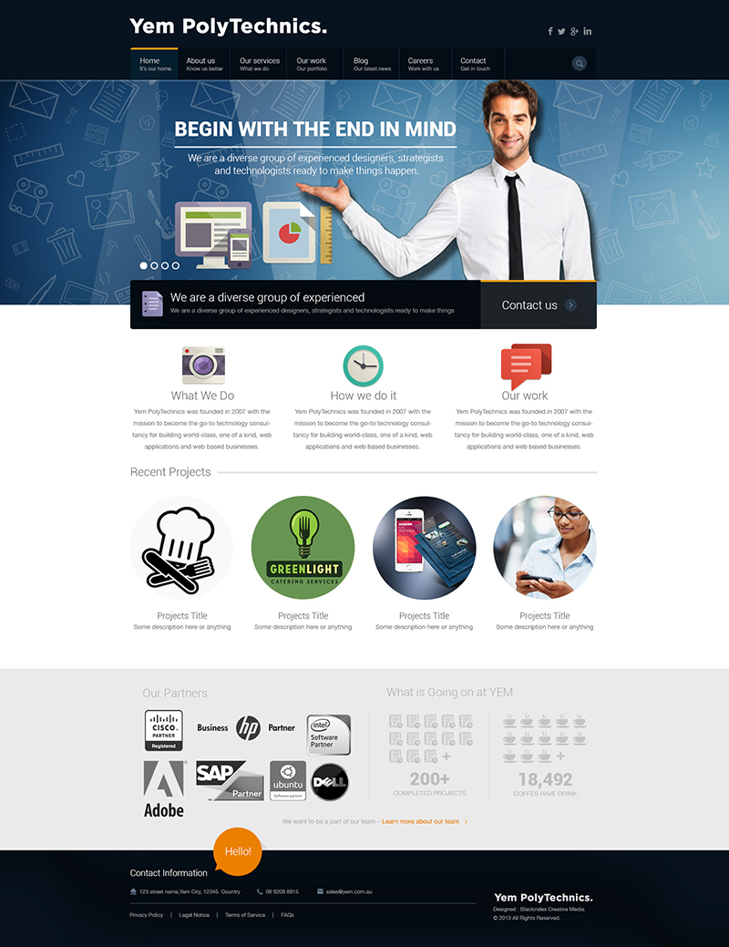 WordPress-Design von Blackindex Creative Agency für Yem PolyTechnics | Design #2859588