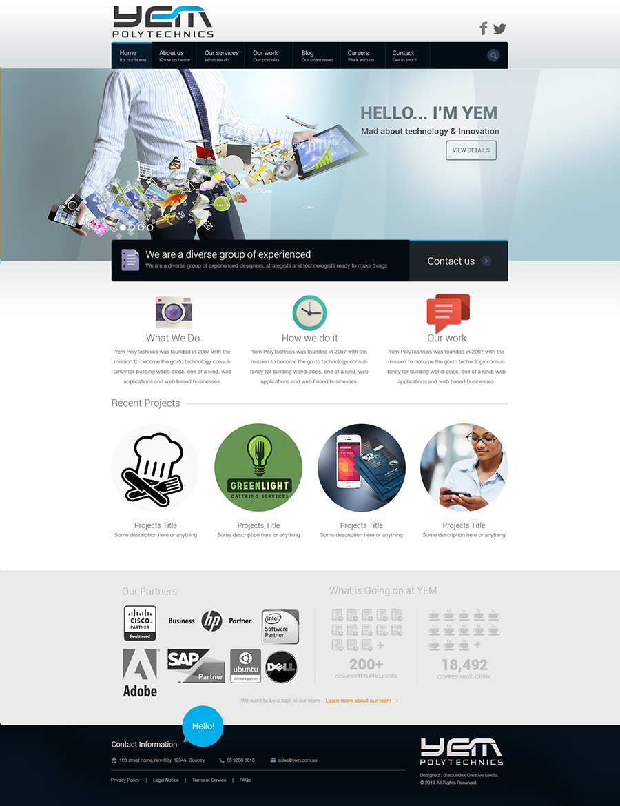 WordPress-Design von Blackindex Creative Agency für Yem PolyTechnics | Design #2860194
