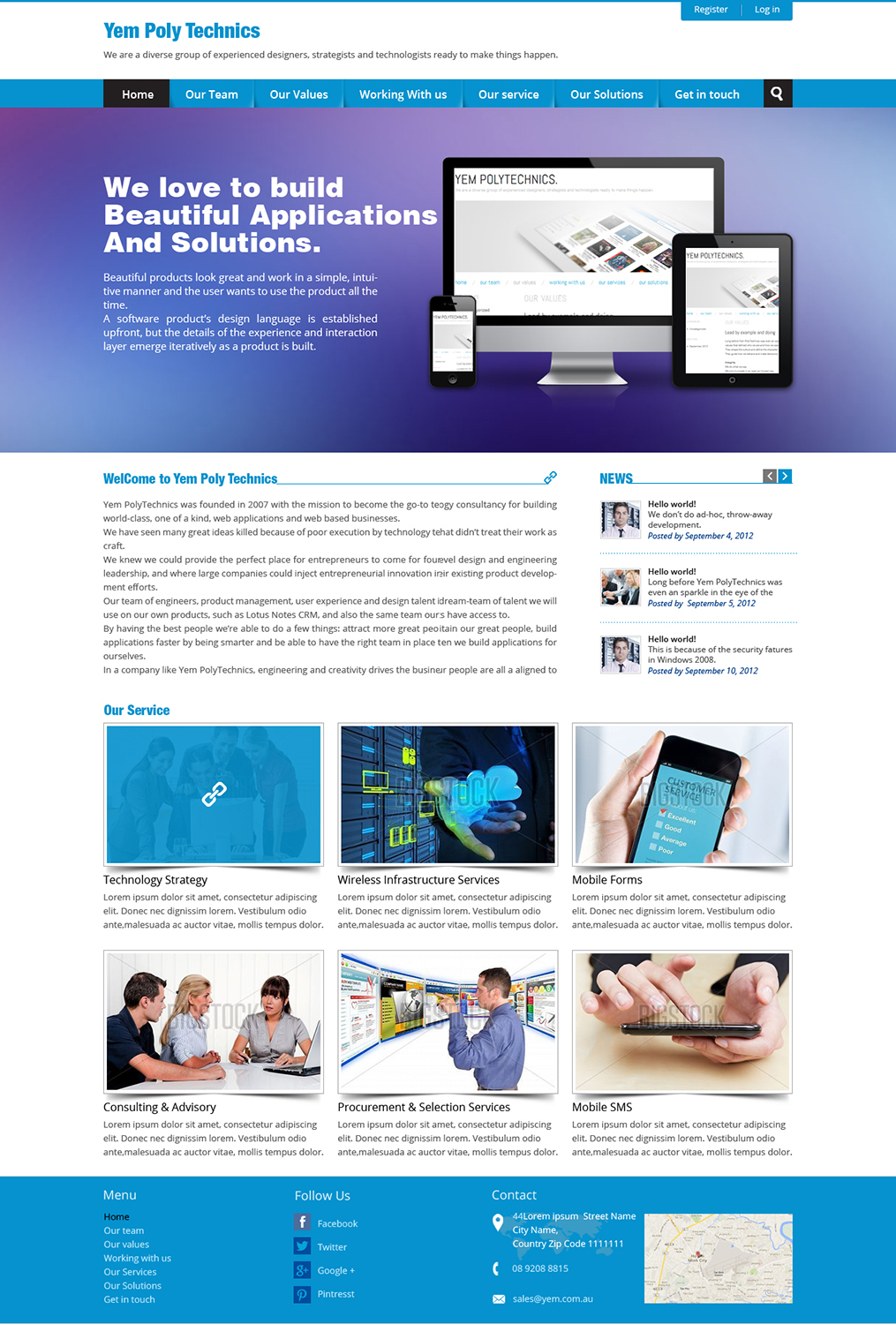 Wordpress Design by Creative Usha for Yem PolyTechnics | Design #2811880