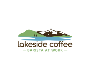lakeside coffee - barista at work | Diseño de Logo por ACK Design