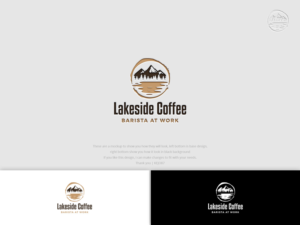 lakeside coffee - barista at work | Diseño de Logo por Kejo87