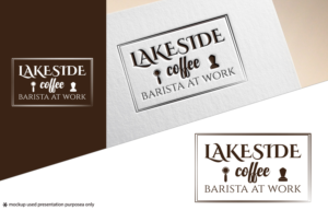 lakeside coffee - barista at work | Diseño de Logo por Juli creation