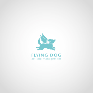 Flying Dog Artistic Management ( Maybe bulldog, like the Yale university Mascot)  with Playful look and flying | Design de Logo par Irina Makedonska