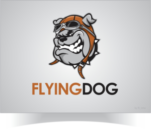 Flying Dog Artistic Management ( Maybe bulldog, like the Yale university Mascot)  with Playful look and flying | Design de Logo par r-toha