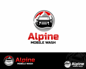 Alpine Mobile Wash | Logo-Design von alpino