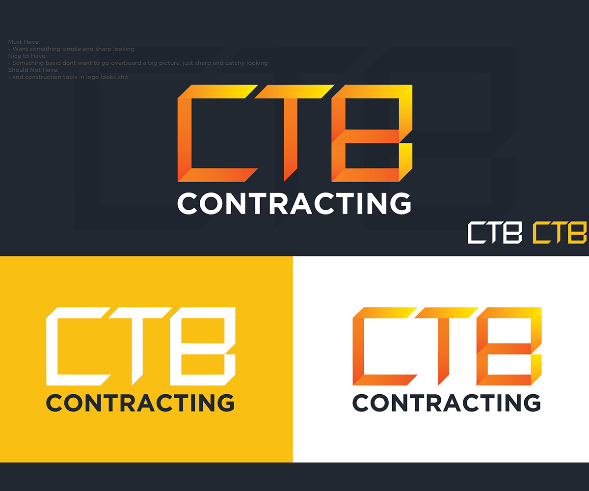 Logo Design by shobhitchubby for ctbcontracting | Design #18307651