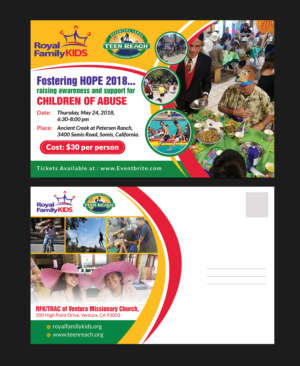 Postcard for our major fundraising event - RaisingHOPE2018 | Diseño de Postal por aspiremedia