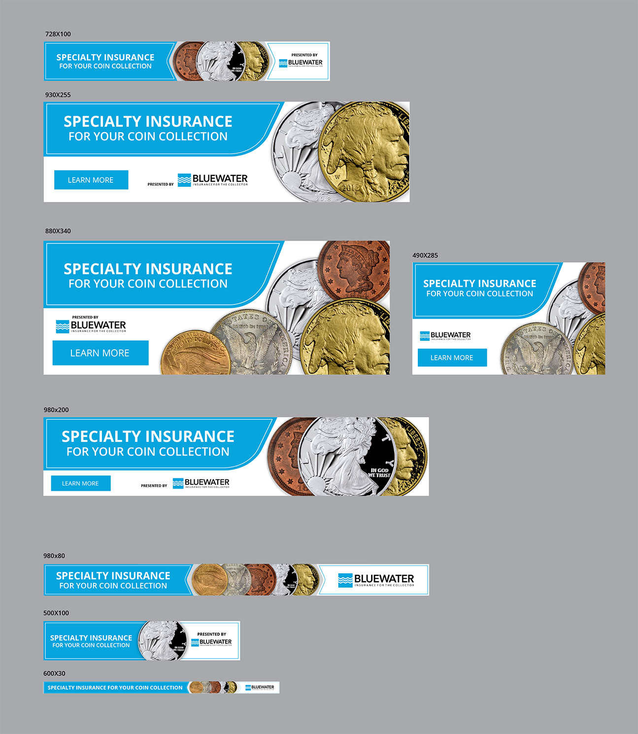 Banner Ad Design by Alexandar for Bluewater Insruance | Design #18338421