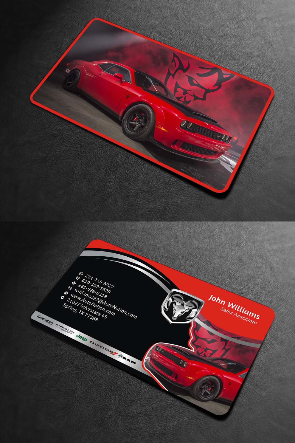 Business Card Design by INDIAN_Ashok for AUTONATION  | Design #18309780