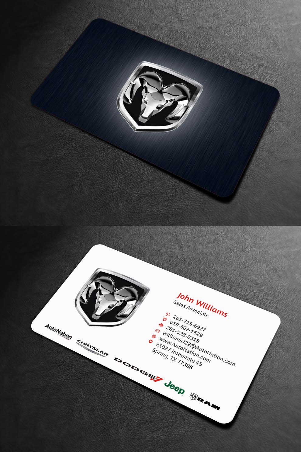 Business Card Design by INDIAN_Ashok for AUTONATION  | Design #18309781