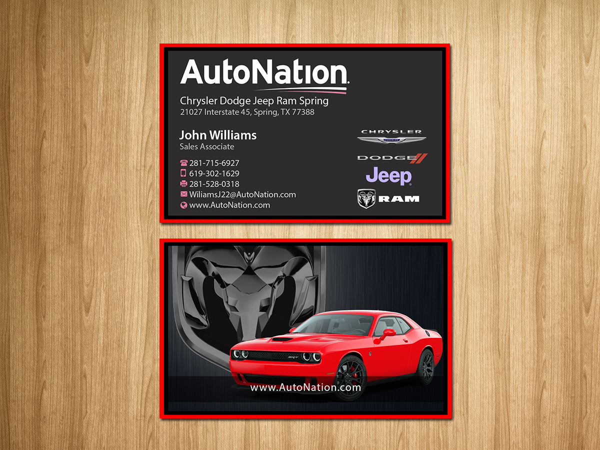 Business Card Design by Creations Box 2015 for AUTONATION  | Design #18308388