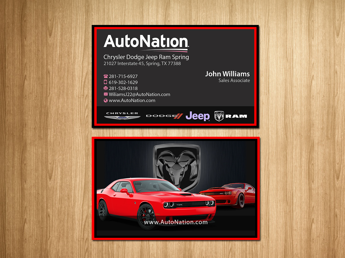 Business Card Design by Creations Box 2015 for AUTONATION  | Design #18308389