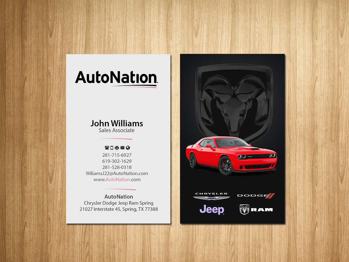 Business Card Design by Creations Box 2015 for AUTONATION  | Design #18308600