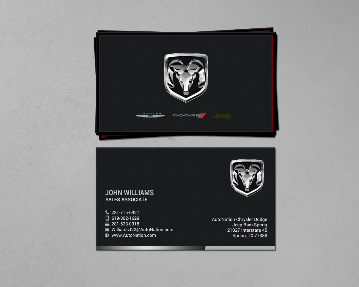 Business Card Design by chandrayaan.creative for AUTONATION  | Design #18309669