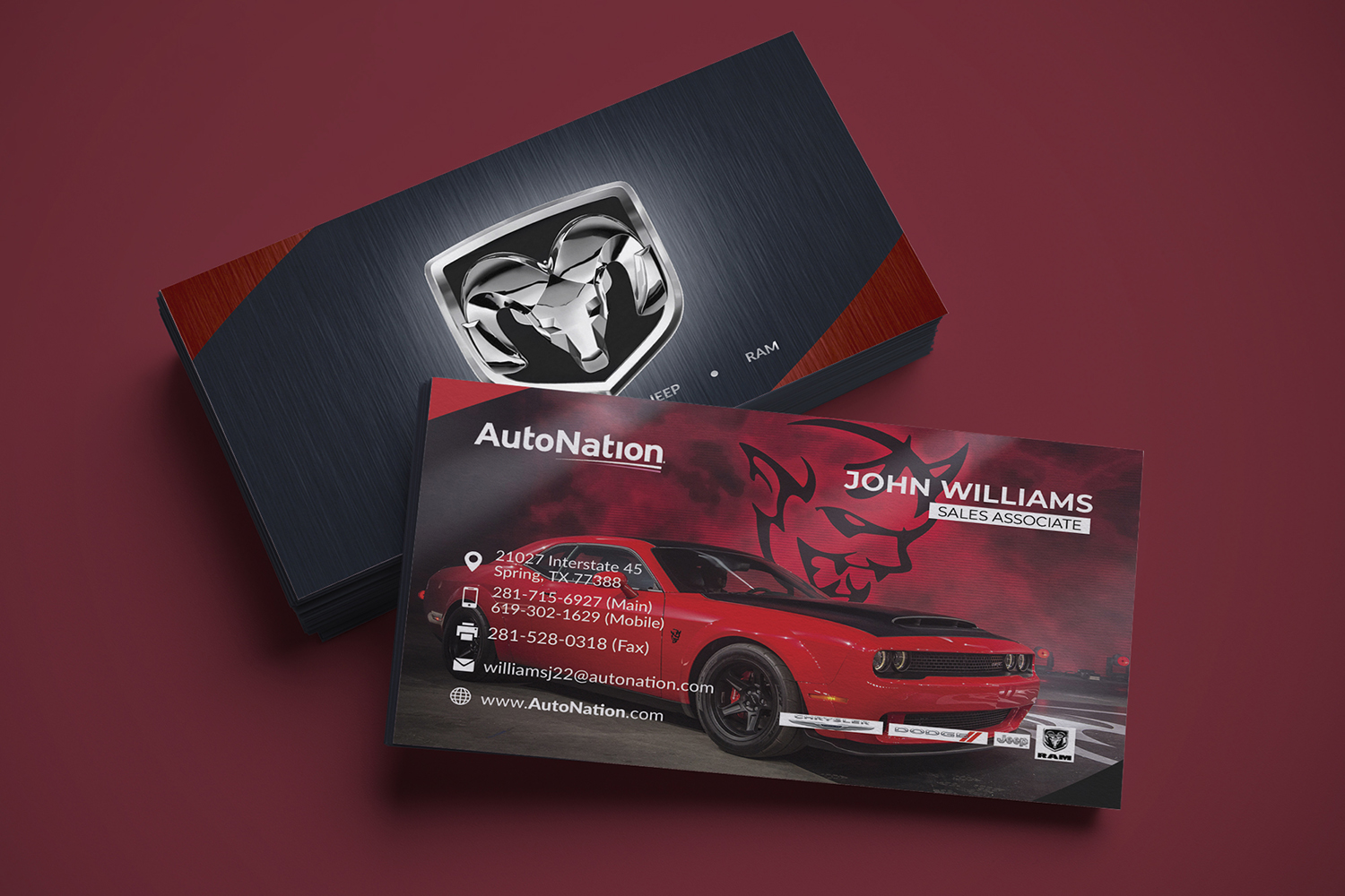 Business Card Design by iamtajwardesigns for AUTONATION  | Design #18324040