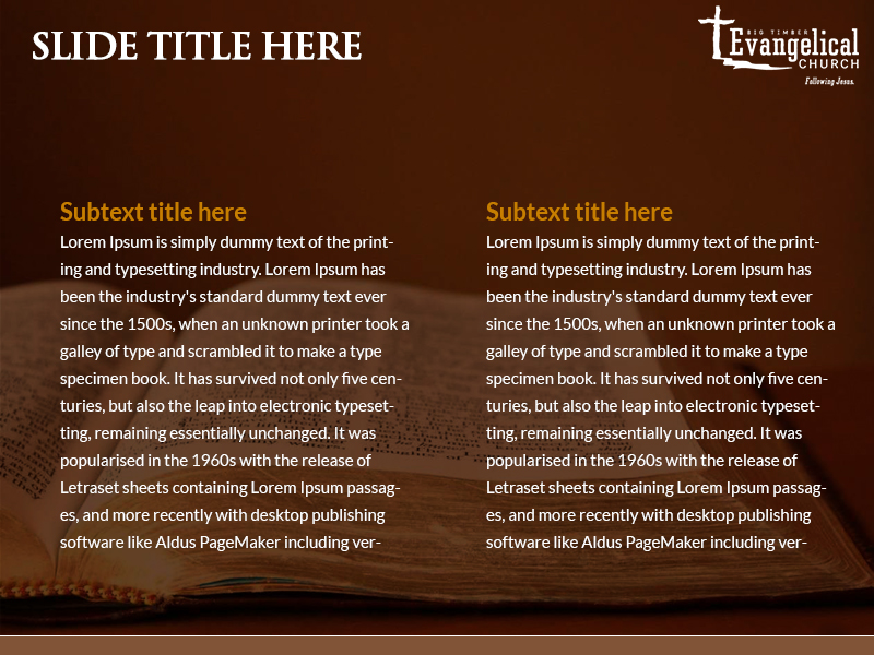 PowerPoint-Design von Best Design Hub für Big Timber Evangelical Church | Design #18316611