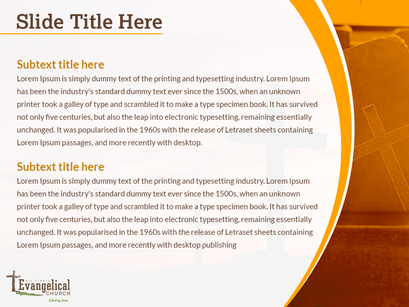 PowerPoint-Design von Best Design Hub für Big Timber Evangelical Church | Design #18325211