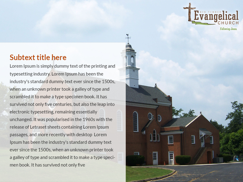 PowerPoint Design by Best Design Hub for Big Timber Evangelical Church | Design #18328368