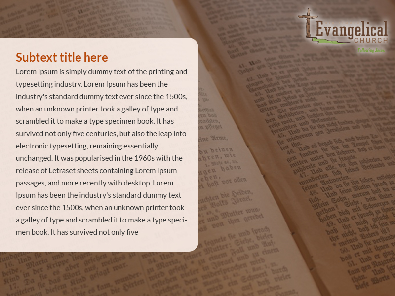 PowerPoint Design by Best Design Hub for Big Timber Evangelical Church | Design #18328370