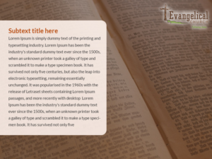 PowerPoint Design by Best Design Hub for Big Timber Evangelical Church | Design: #18328370