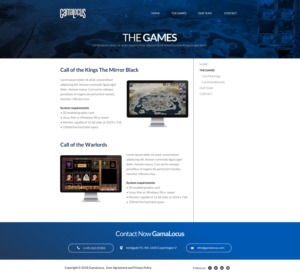 Web Design by Clofix for Gamalocus ApS | Design: #18324169