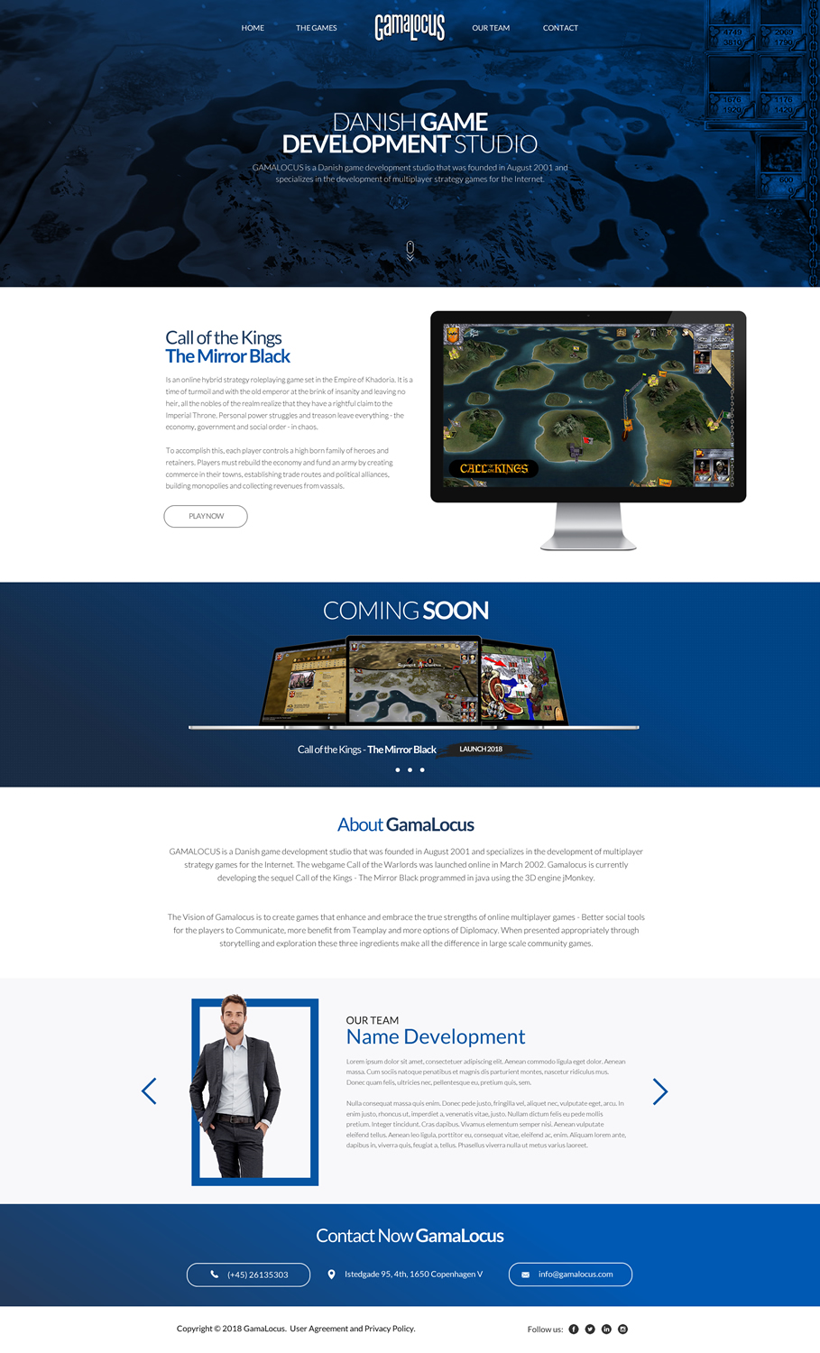 Web Design by Clofix for Gamalocus ApS | Design #18324170