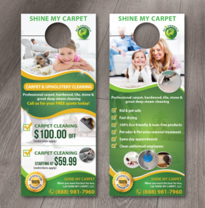 Carpet Cleaning Door Hanger Design Project