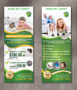 Carpet Cleaning Door Hanger Design Project | Postkarten-Design von alex989