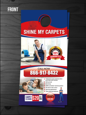 Carpet Cleaning Door Hanger Design Project | Postkarten-Design von innovative earth
