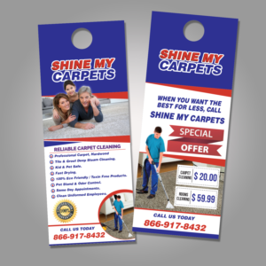 Carpet Cleaning Door Hanger Design Project | Postcard Design by paulkanjosh
