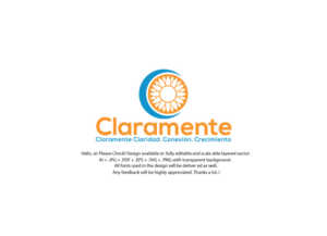 Claramente  (also one version with slogan:)  Claramente    Claridad. Conexión. Crecimiento | Logo Design by juie design