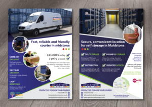 Aylesford Couriers/Aylesford Self-storage Awareness A5 leaflet | Diseño de Flyer por alex989