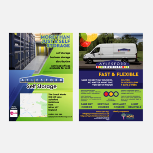 Aylesford Couriers/Aylesford Self-storage Awareness A5 leaflet | Flyer-Design von at-as