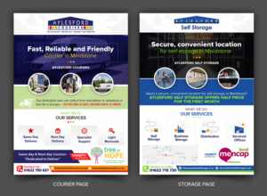 Aylesford Couriers/Aylesford Self-storage Awareness A5 leaflet | Diseño de Flyer por SAI DESIGNS