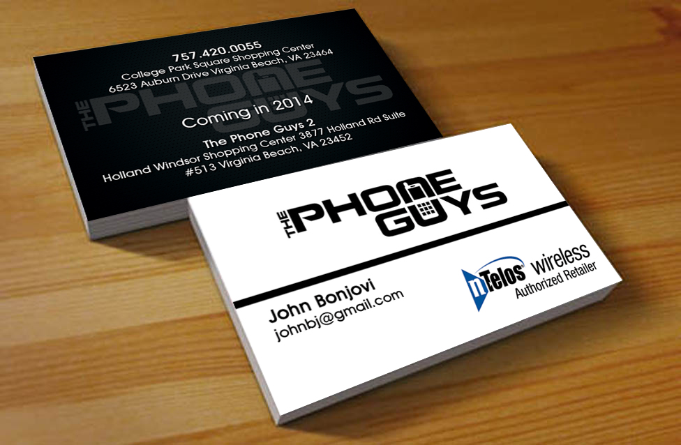 Business Card Design by Hardcore Design for Lewis LLC dba The Phone Guys | Design #2805389